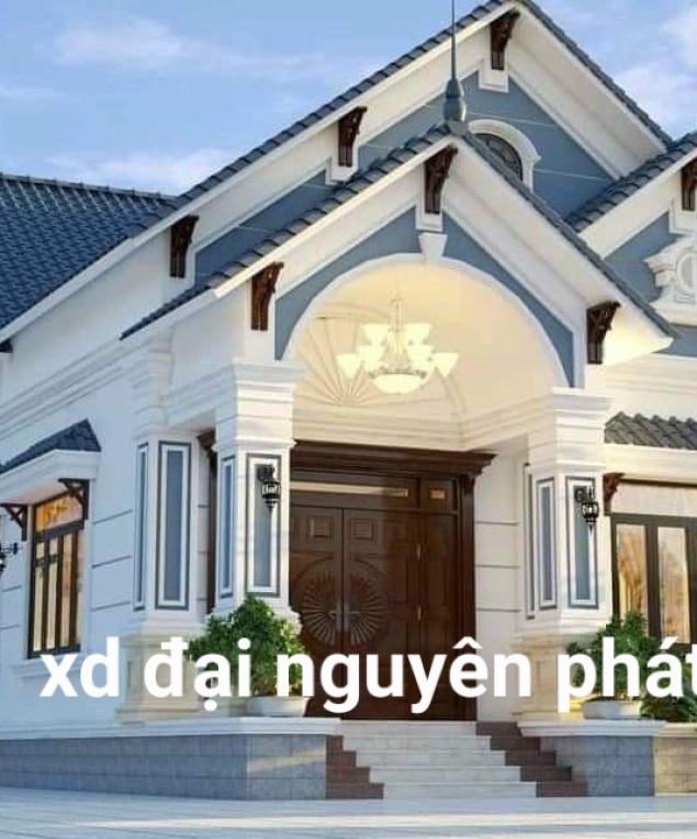 Phối cảnh mẫu nhà mái thái sân vườn  hiện đại