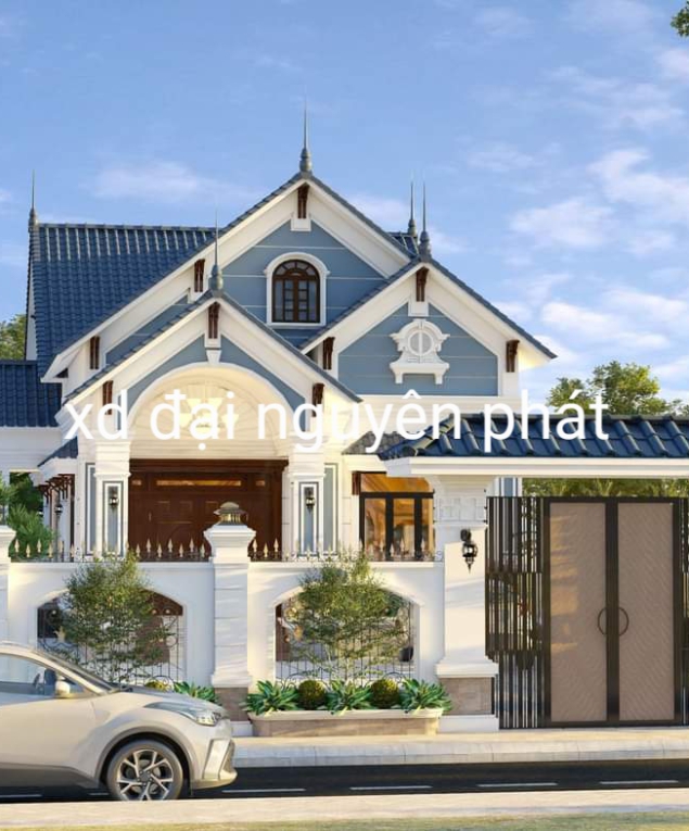 Phối cảnh nhà 2 mái 3 tấm 